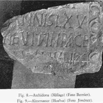 Click para ampliar. Pulsa en el nombre para ver la ficha. Almonaster ( H). Inscripción paleocristiana fragm